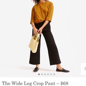 Everlane Wide Leg Crop Pant Black Size 10 Wide-Leg
